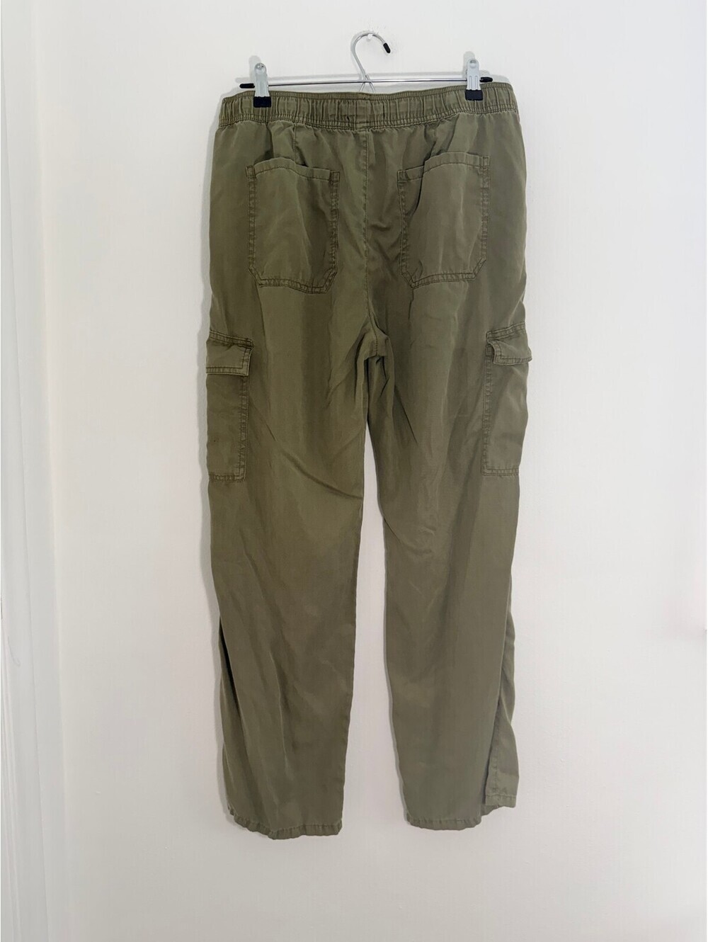 Social Standard Olive Lyocell Cargo Jogger Pants Women's Large Green Utility - Picture 2 of 7